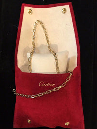 CARTIER Matching 18K Yellow Gold Necklace and Bracelet Set - $24K Appraisal Value! ✓ APR 57